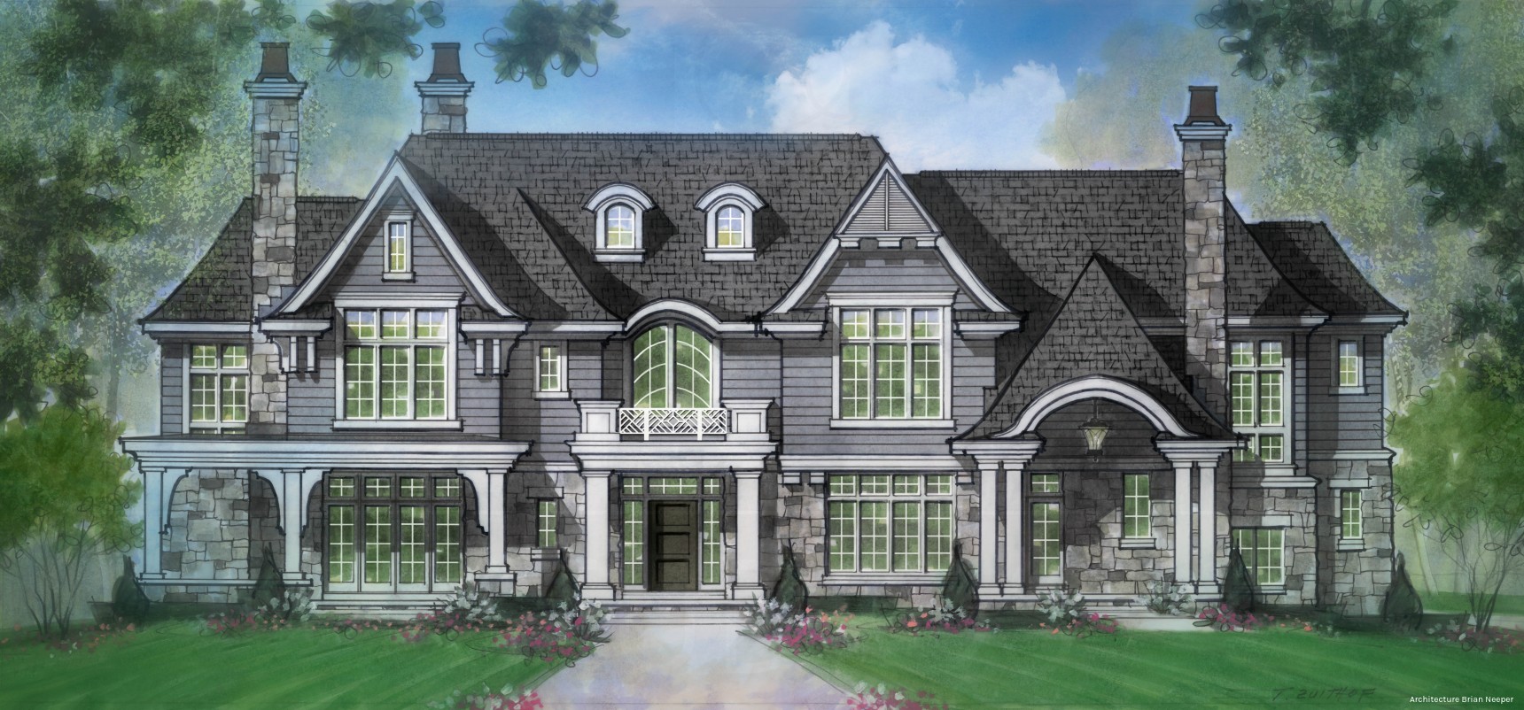 Estate Home Rendering