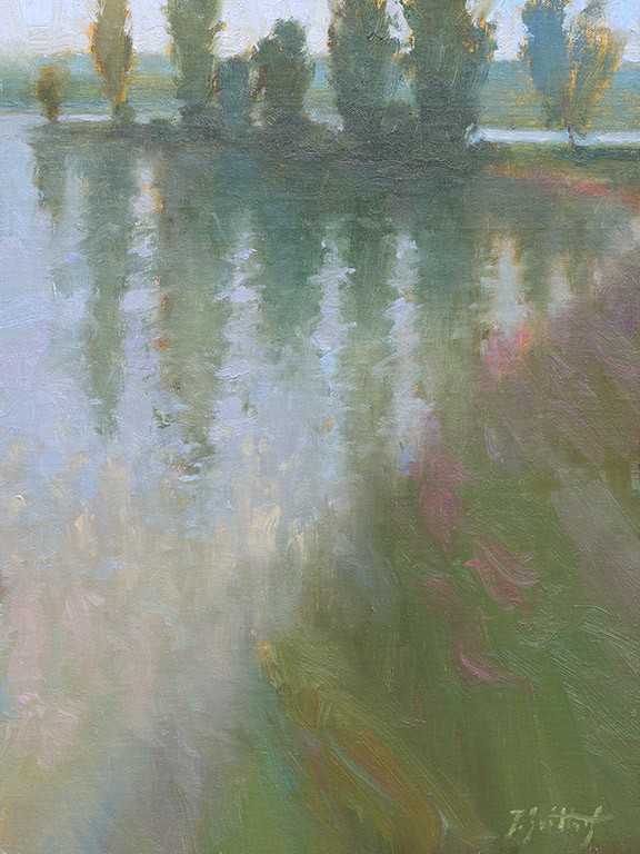 Silver Lake Glow 12x16 Oil